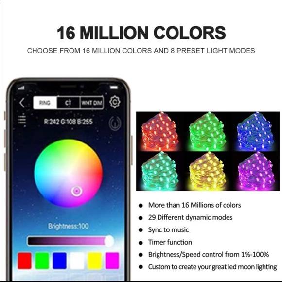 Other Moves To Sound 2 Meters Christmas Tree Led String Lights App